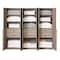 Manhattan Comfort Lee Wardrobe Closet 1.0 in Rustic Grey, 3PK 3-WC001-GY - alternate 8